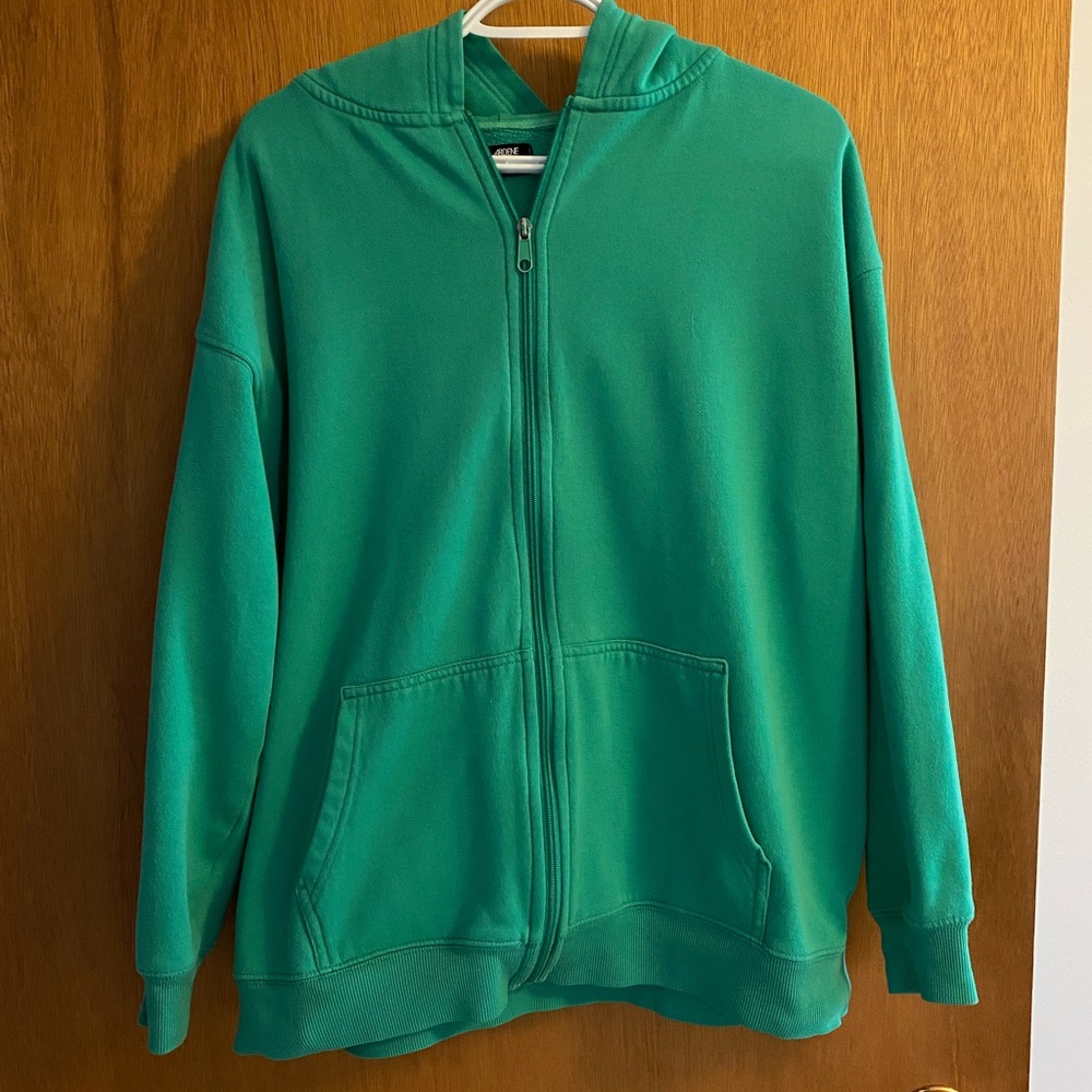 Ardene Green Zip-Up Hoodie